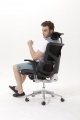 Ортопедическое компьютерное кресло Черная кожа