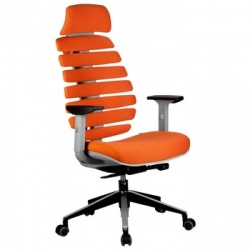 Офисное кресло «Riva Chair SHARK Оранжевая ткань»
