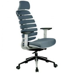 Офисное кресло «Riva Chair SHARK Серая ткань»