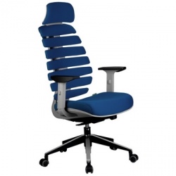Офисное кресло «Riva Chair SHARK Синяя ткань»